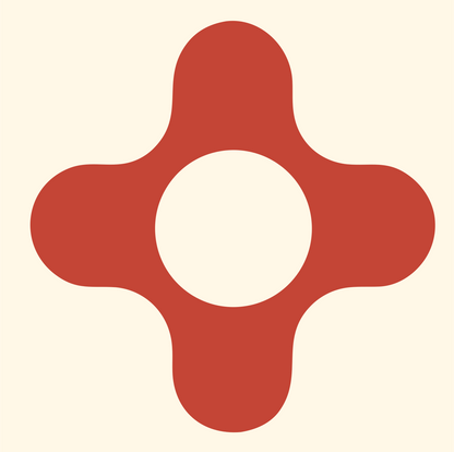 Cross Circuit Connector Logo #fff8e7/#c44536