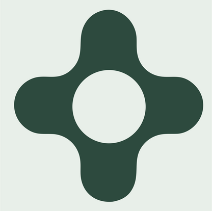 Cross Circuit Connector Logo #e8efe9/#2d4a3e