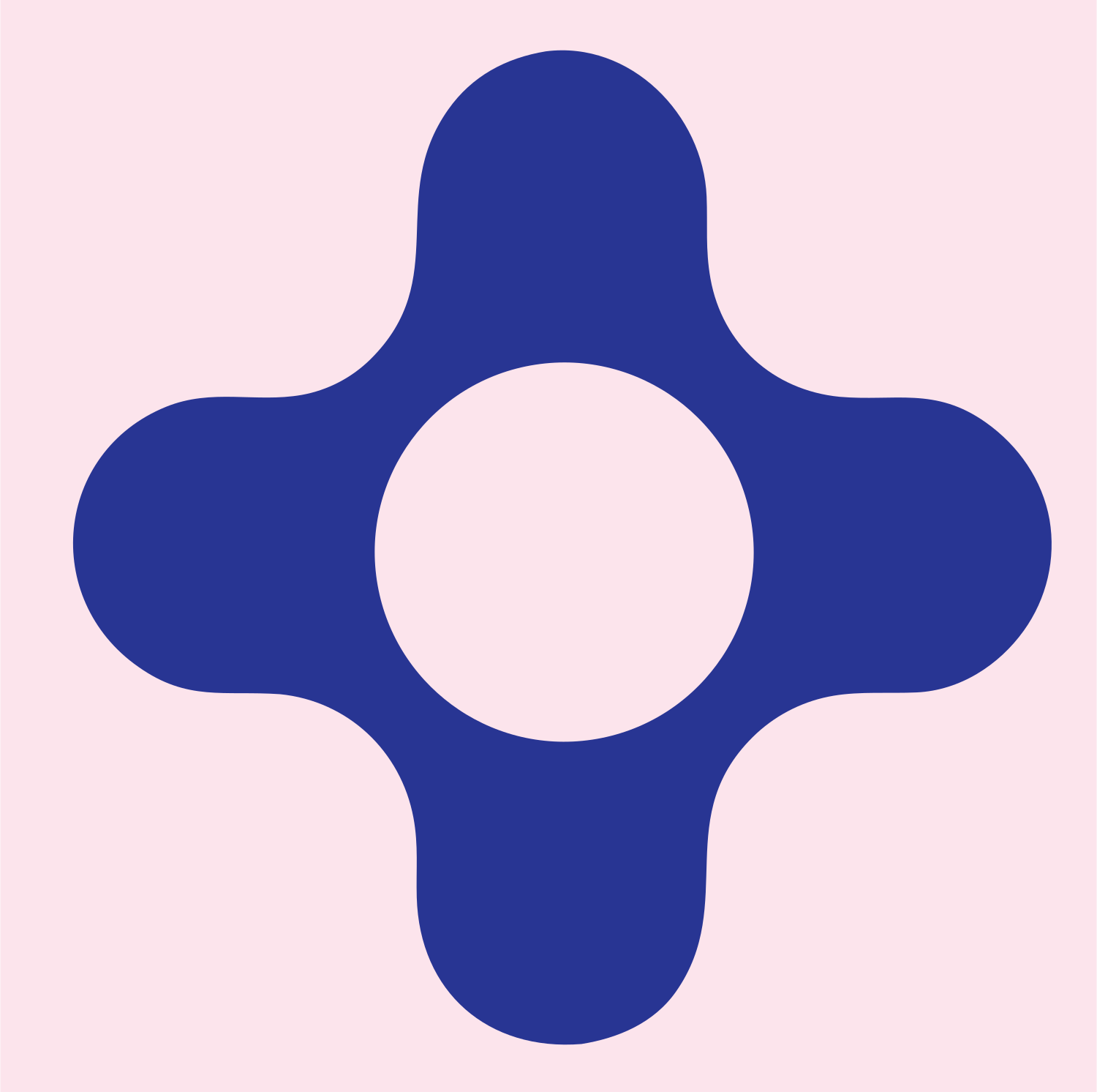Cross Circuit Connector Logo #fce4ec/#283593