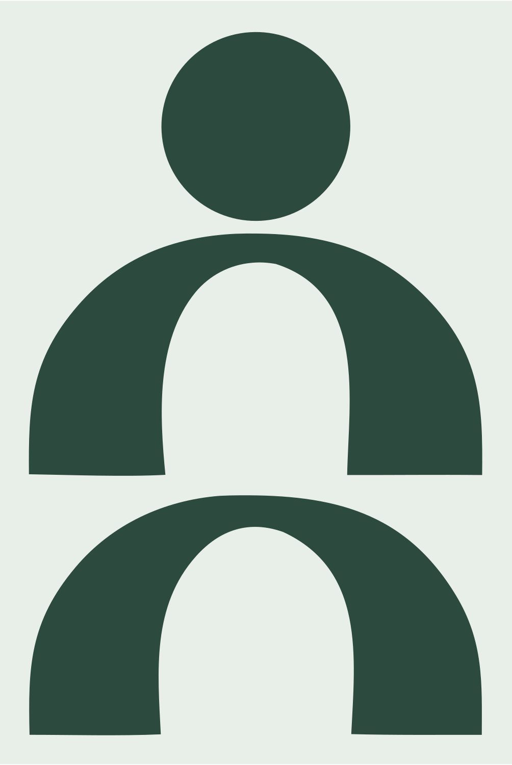 Person Arch Circuit Logo #e8efe9/#2d4a3e