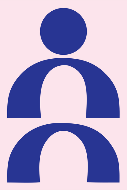Person Arch Circuit Logo #fce4ec/#283593