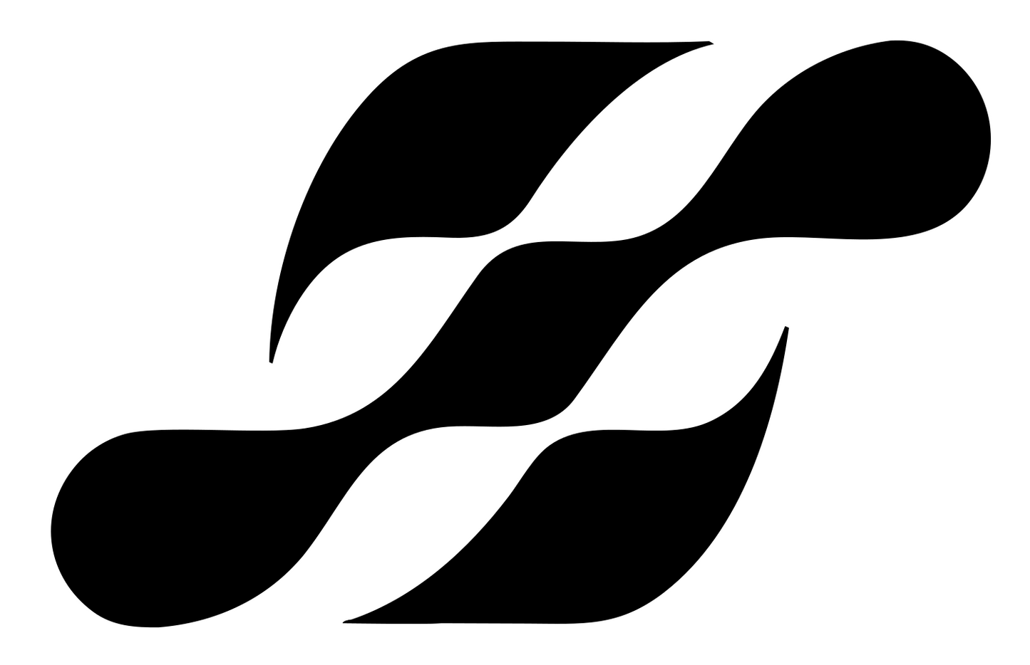 Flowing Wave Circuit Logo #ffffff/#000000