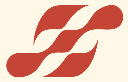 Flowing Wave Circuit Logo #fff8e7/#c44536
