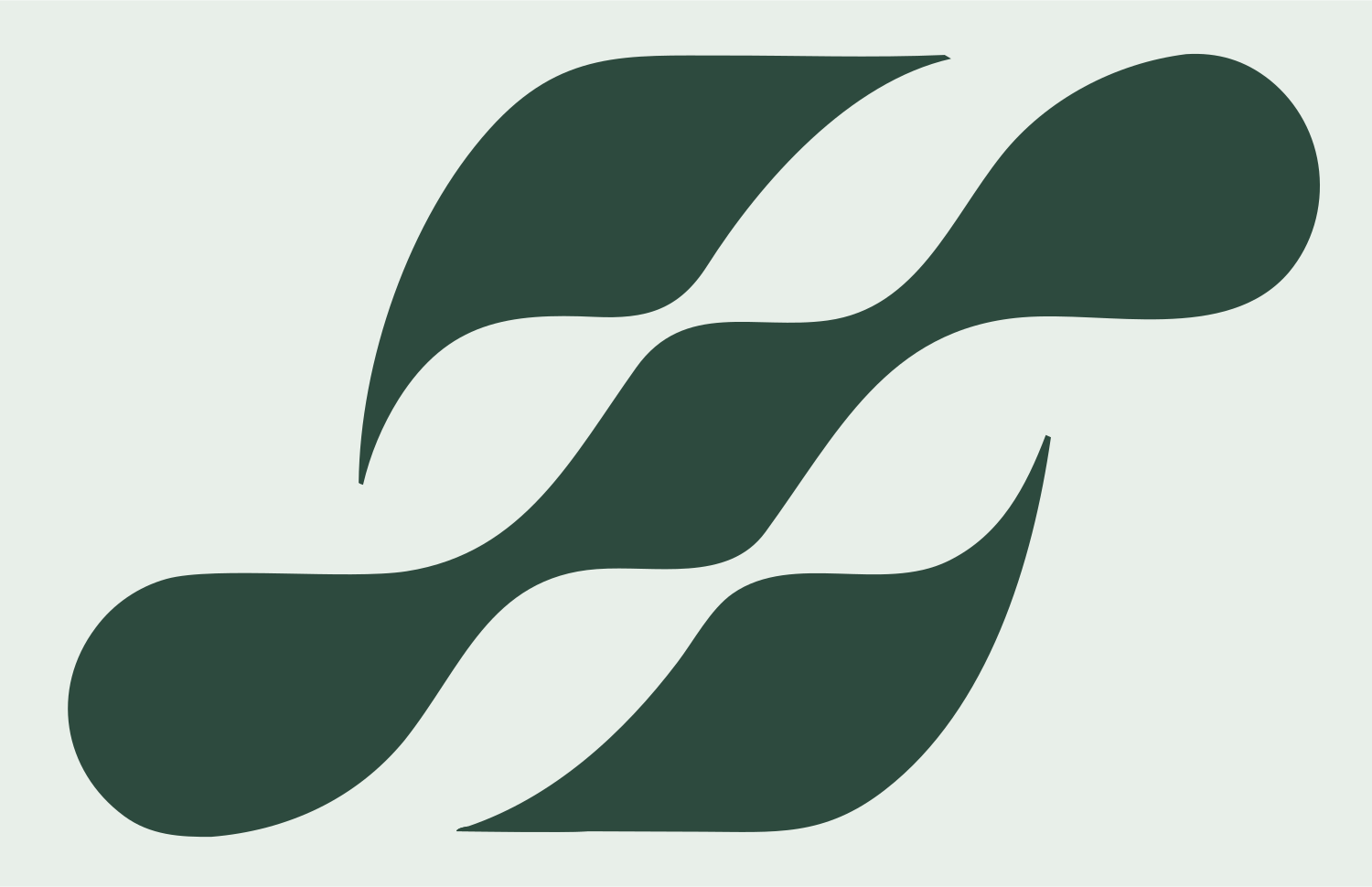 Flowing Wave Circuit Logo #e8efe9/#2d4a3e