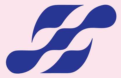 Flowing Wave Circuit Logo #fce4ec/#283593