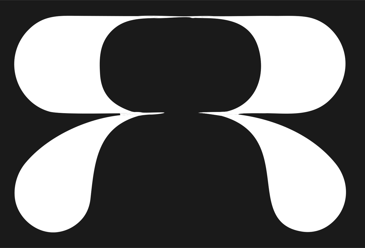 Mirrored R Circuit Logo #1a1a1a/#ffffff