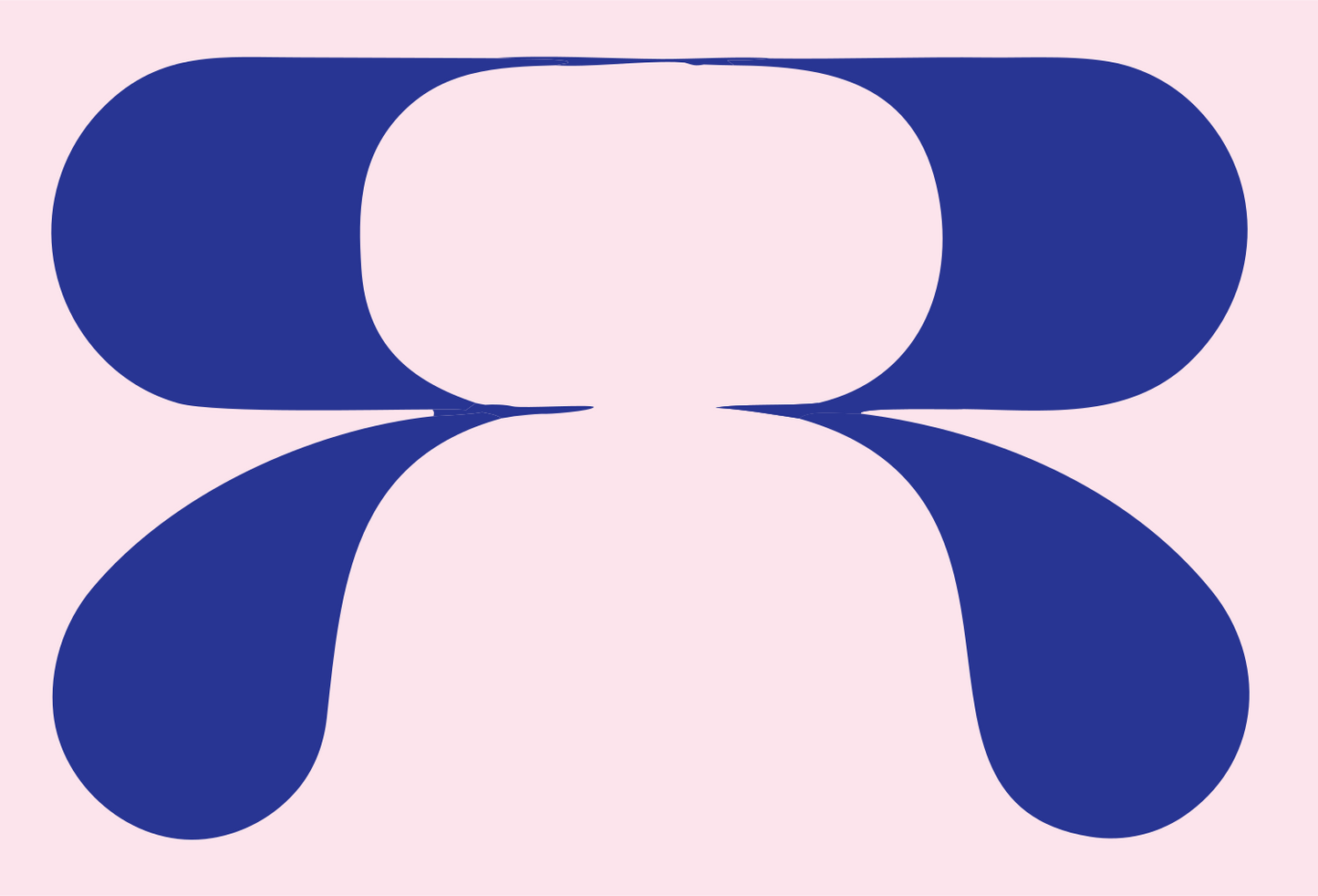 Mirrored R Circuit Logo #fce4ec/#283593