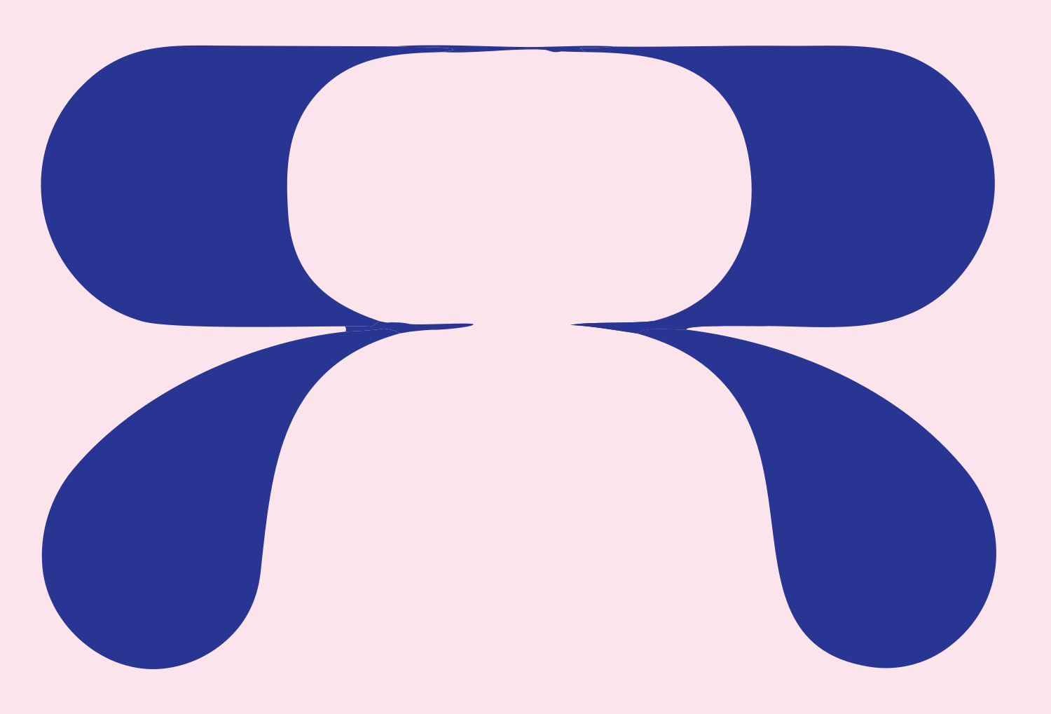 Mirrored R Circuit Logo #fce4ec/#283593