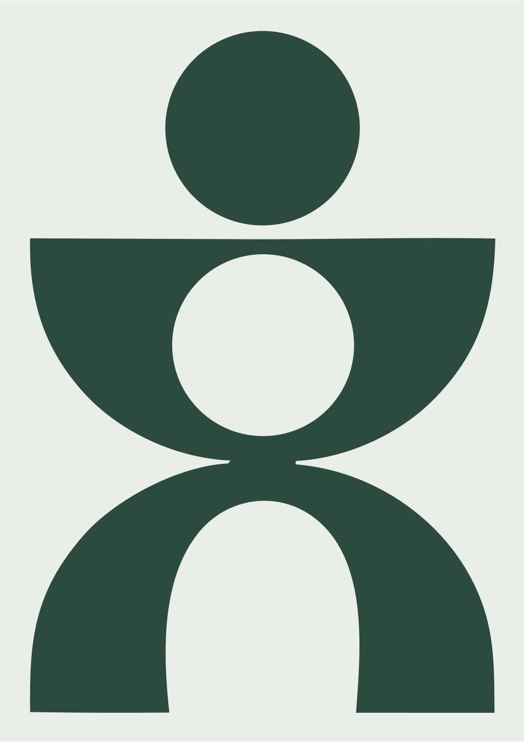 Human Figure Circuit Logo #e8efe9/#2d4a3e