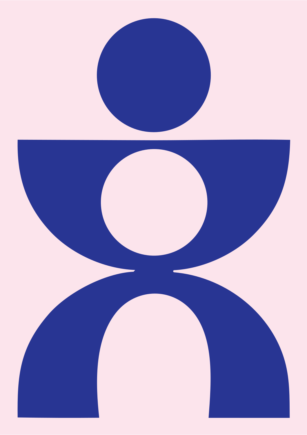 Human Figure Circuit Logo #fce4ec/#283593