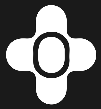 Rounded Cross Ring Logo #1a1a1a/#ffffff