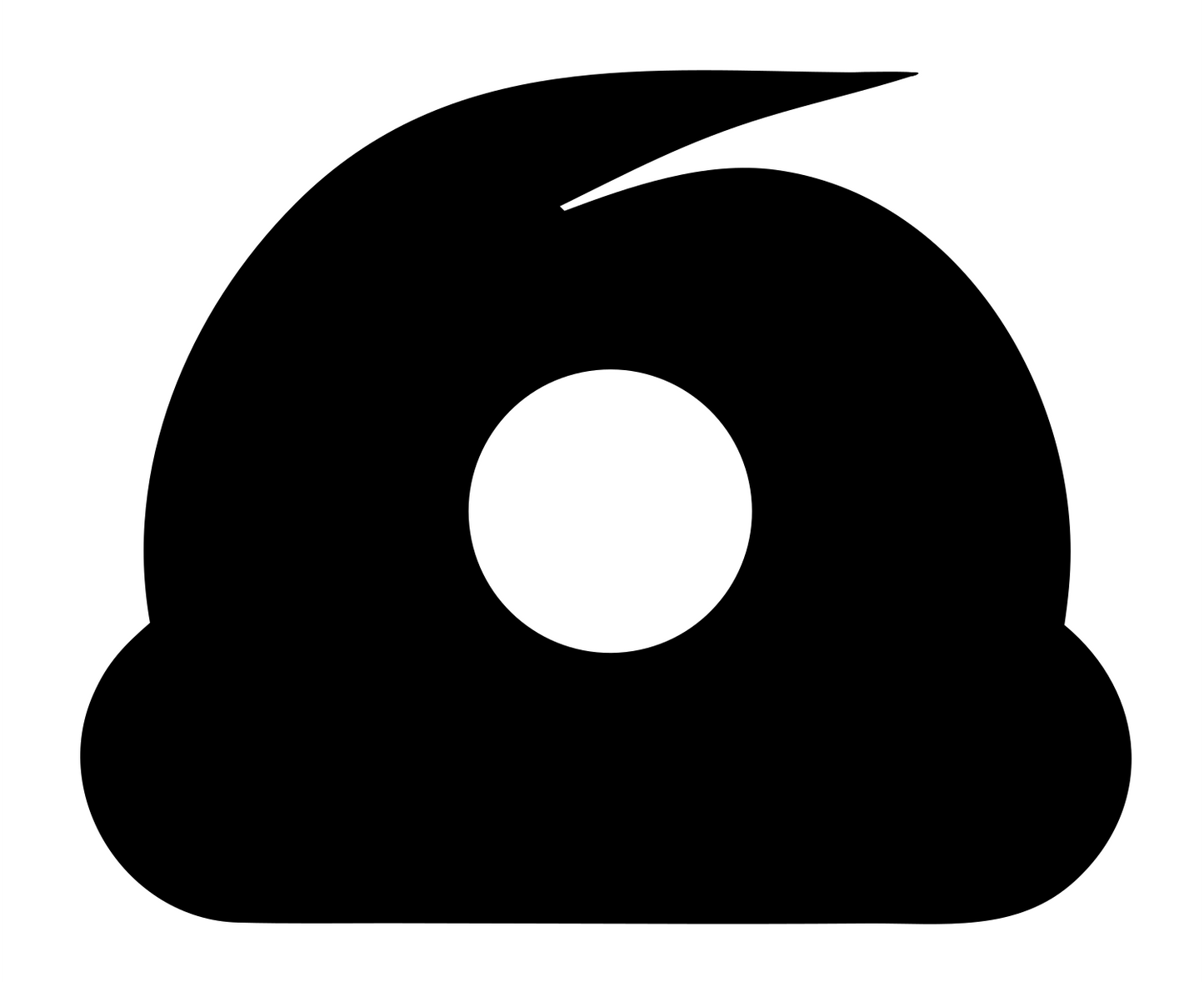Bagel Silhouette Logo #ffffff/#000000