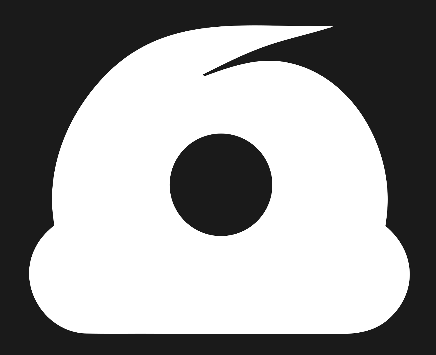 Bagel Silhouette Logo #1a1a1a/#ffffff
