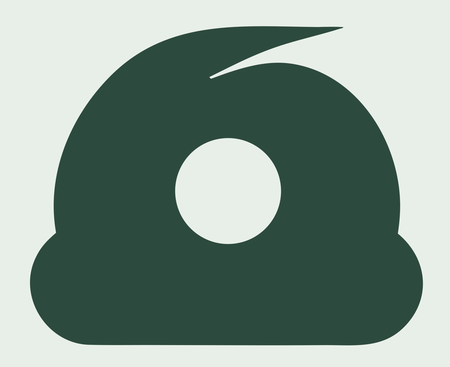 Bagel Silhouette Logo #e8efe9/#2d4a3e