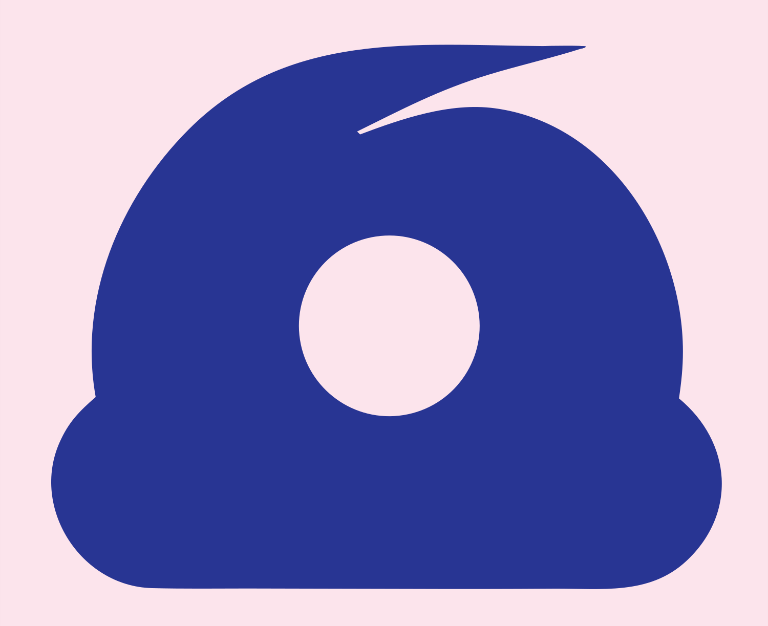 Bagel Silhouette Logo #fce4ec/#283593