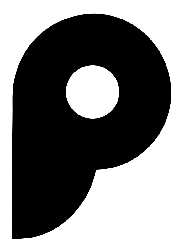 Letter P Bagel Logo