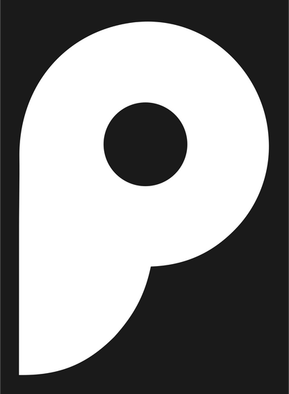 Letter P Bagel Logo #1a1a1a/#ffffff