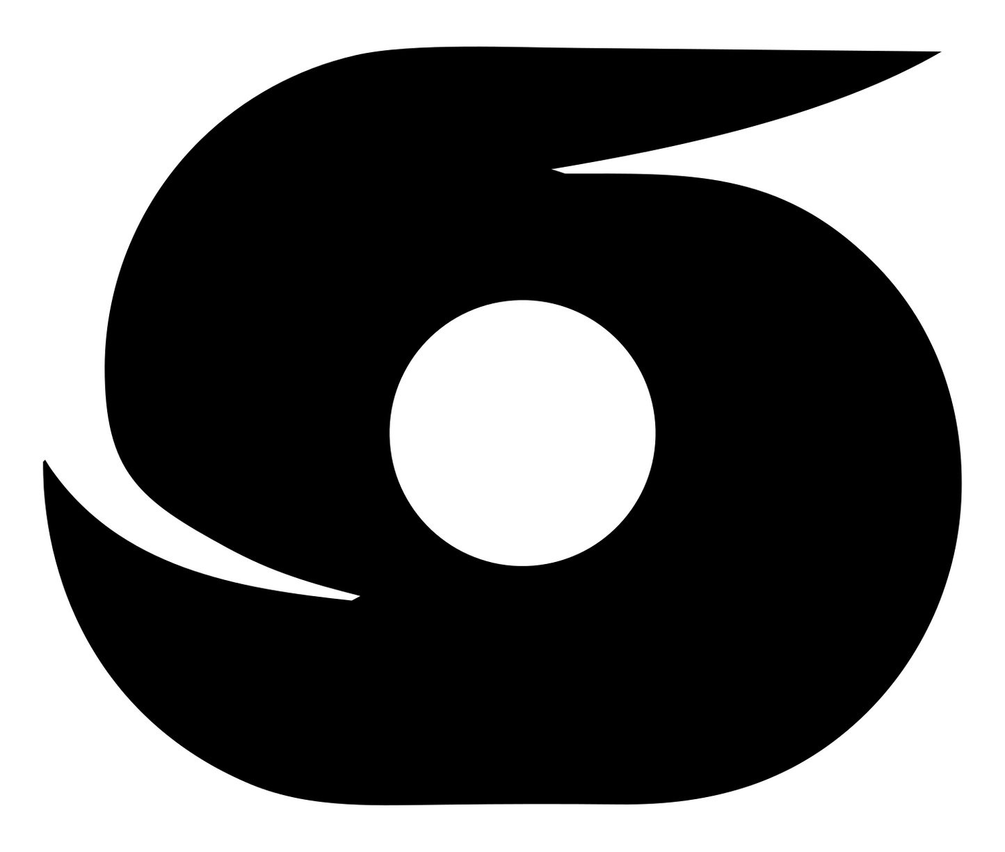 Swirl Bagel Logo #ffffff/#000000