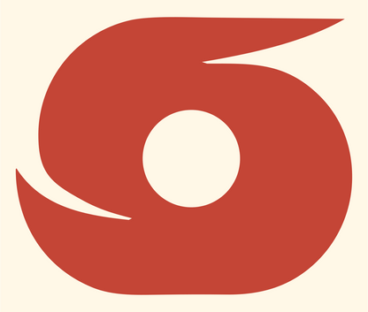 Swirl Bagel Logo #fff8e7/#c44536