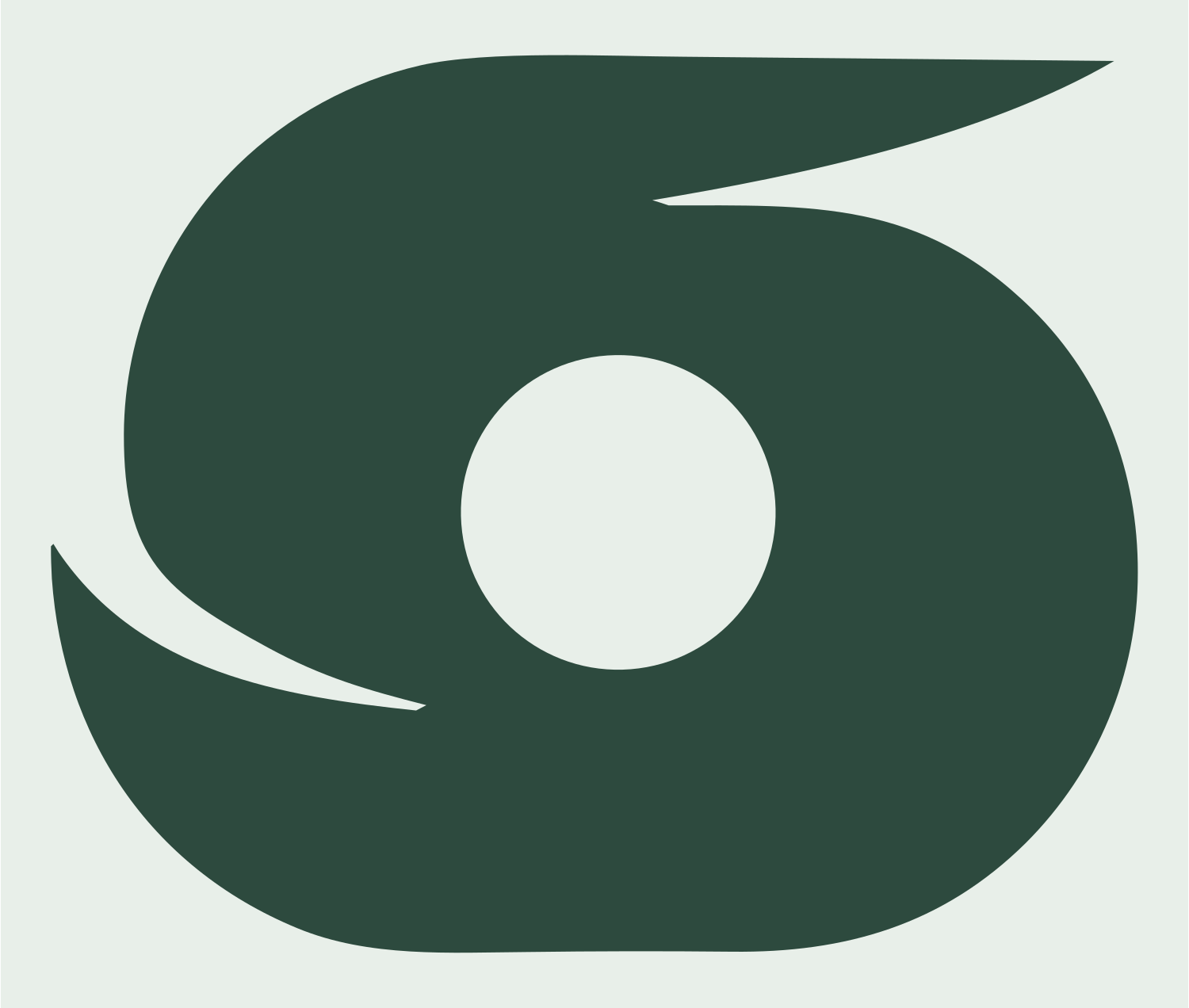 Swirl Bagel Logo #e8efe9/#2d4a3e