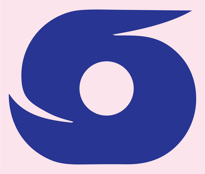 Swirl Bagel Logo #fce4ec/#283593