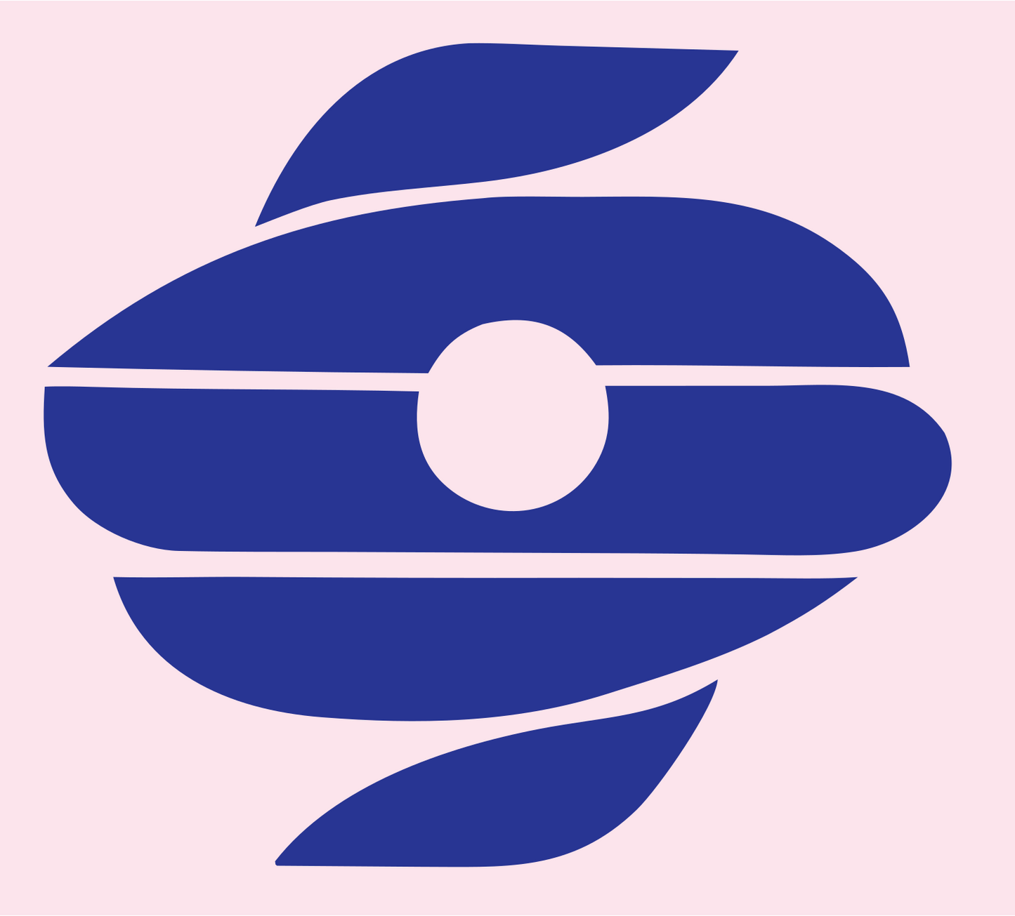 Sliced Bagel Bold Logo #fce4ec/#283593