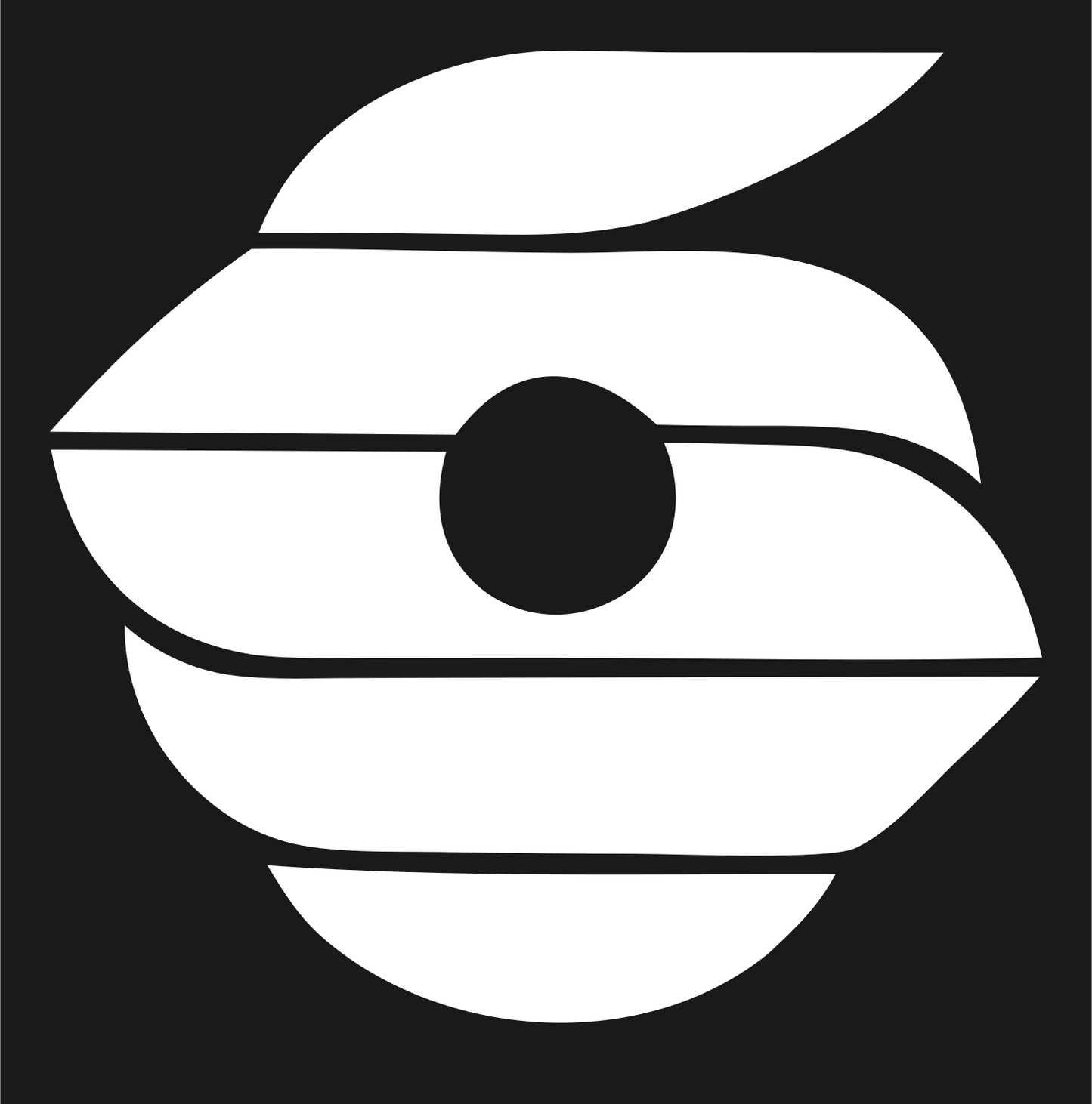 Striped Bagel Circle Logo #1a1a1a/#ffffff