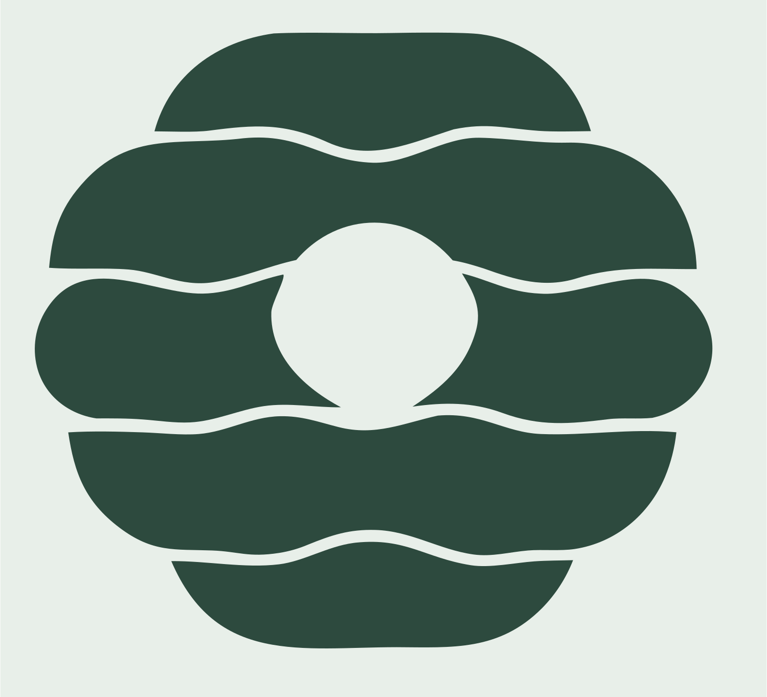 Bagel Pearl Center Logo #e8efe9/#2d4a3e
