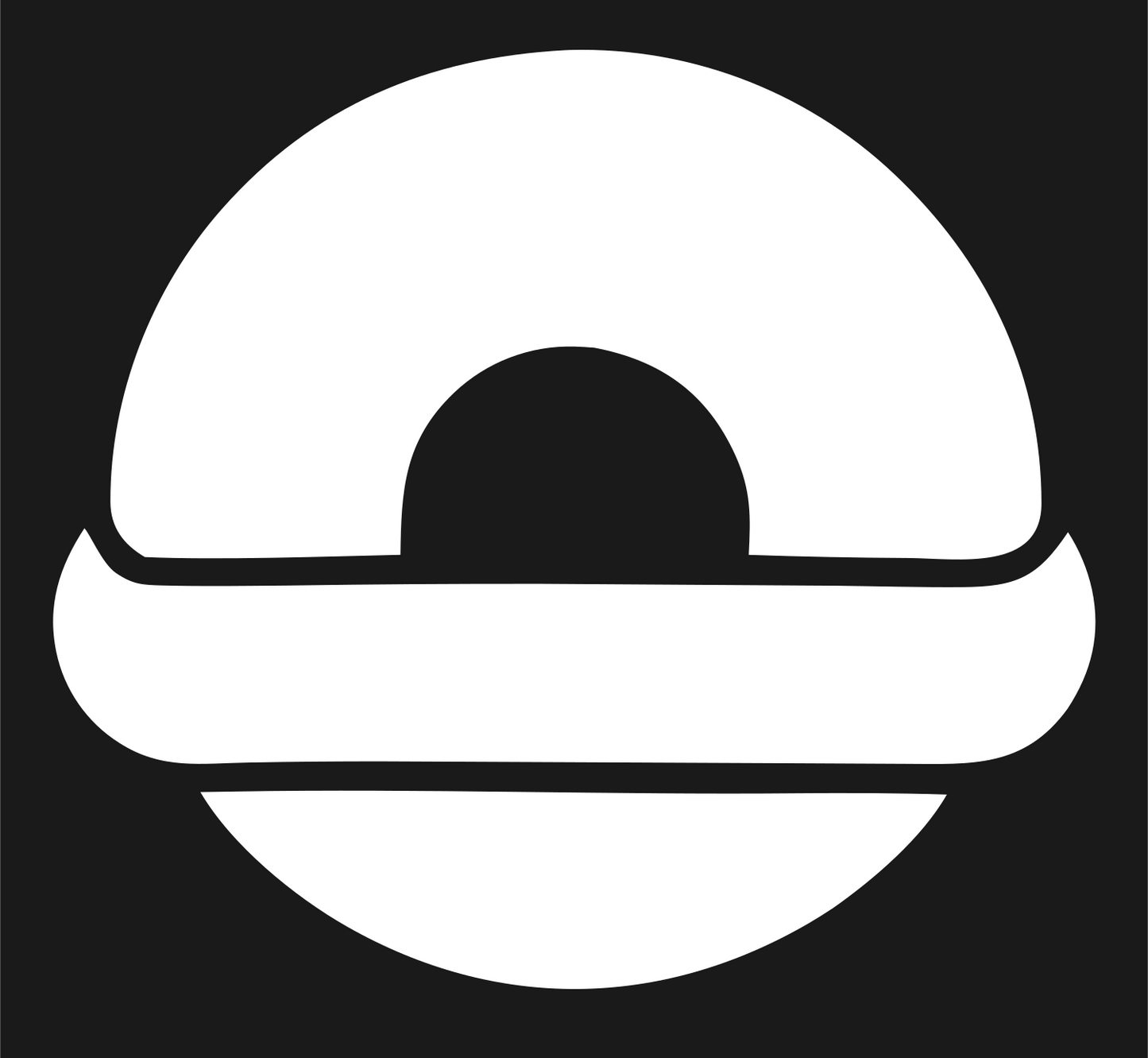 Split Circle Bagel Logo #1a1a1a/#ffffff