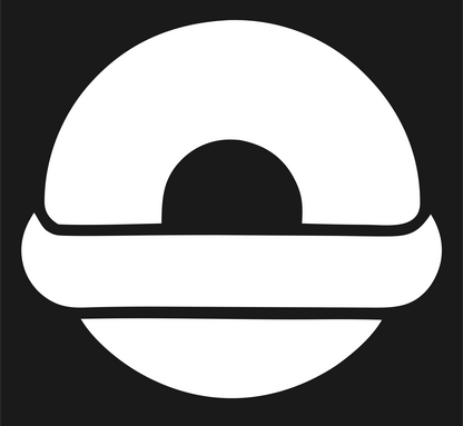 Split Circle Bagel Logo #1a1a1a/#ffffff
