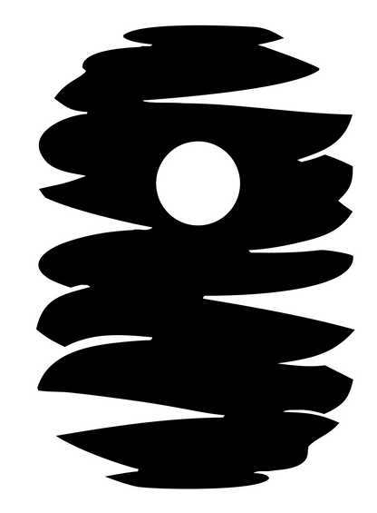 Twisted Stack Bagel Logo #ffffff/#000000