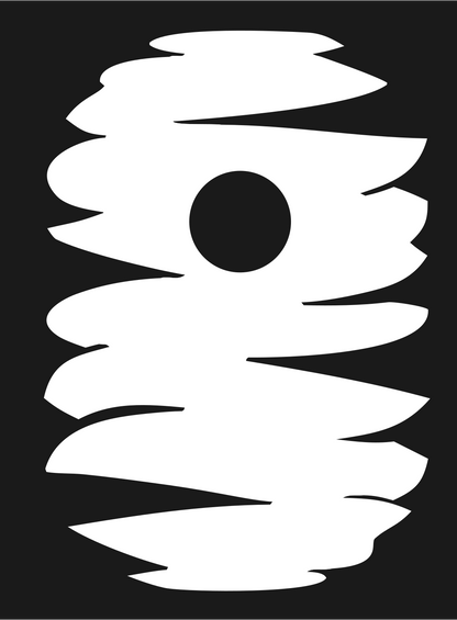 Twisted Stack Bagel Logo #1a1a1a/#ffffff