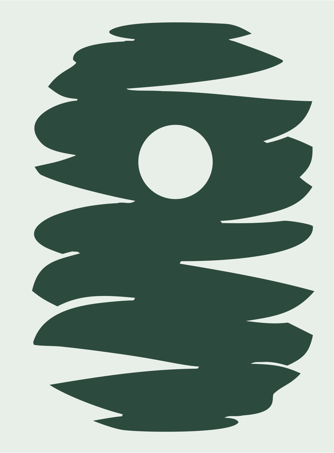 Twisted Stack Bagel Logo #e8efe9/#2d4a3e
