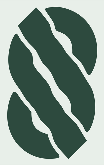 Twisted Pretzel Shape Logo #e8efe9/#2d4a3e