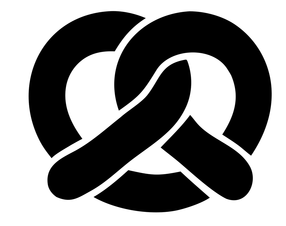 Pretzel Variants Logo Set #ffffff/#000000