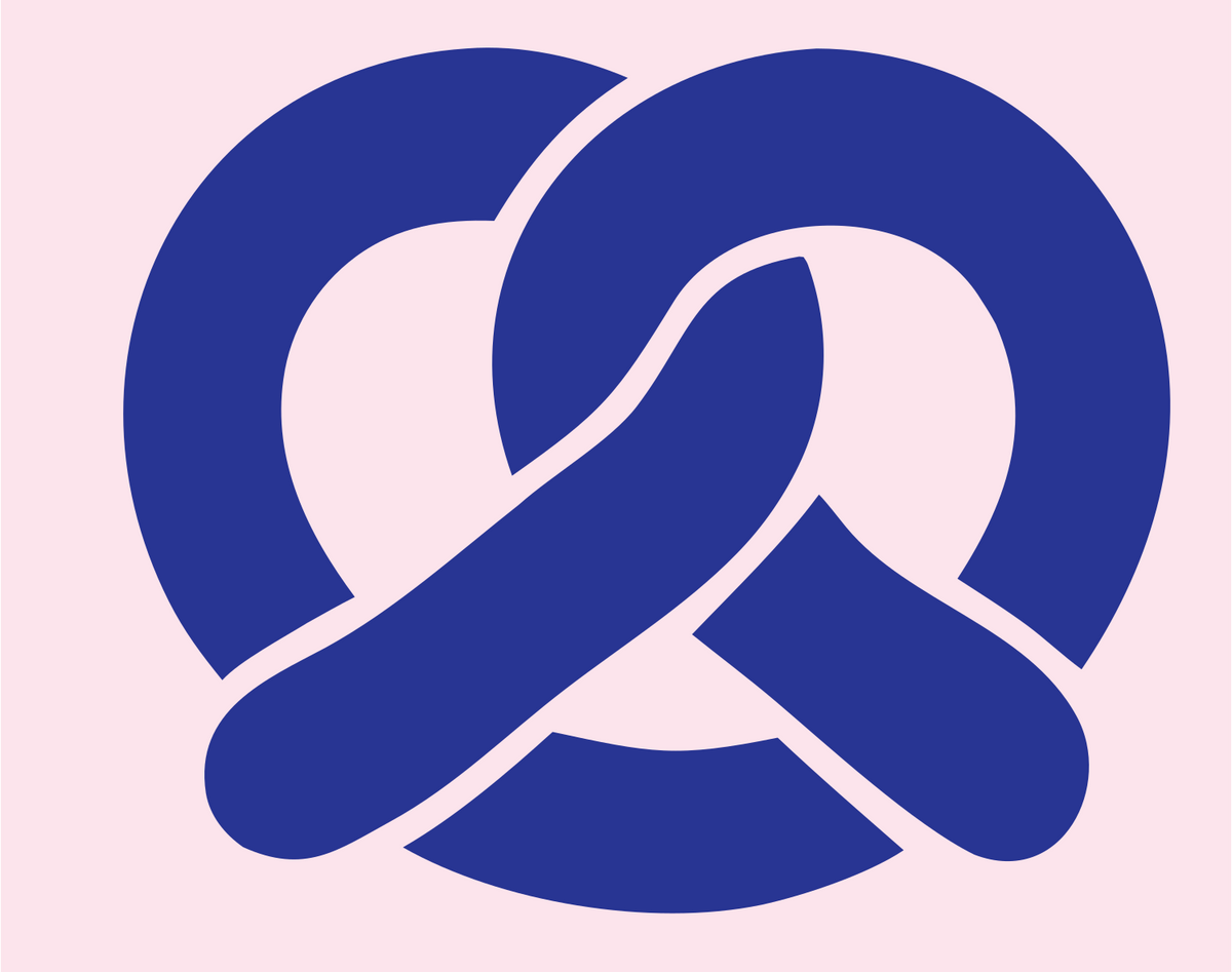 Pretzel Variants Logo Set #fce4ec/#283593