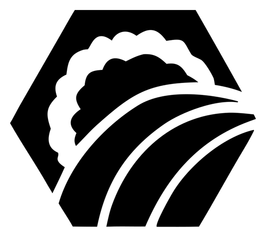 Dumpling Hexagon Negative Space Logo