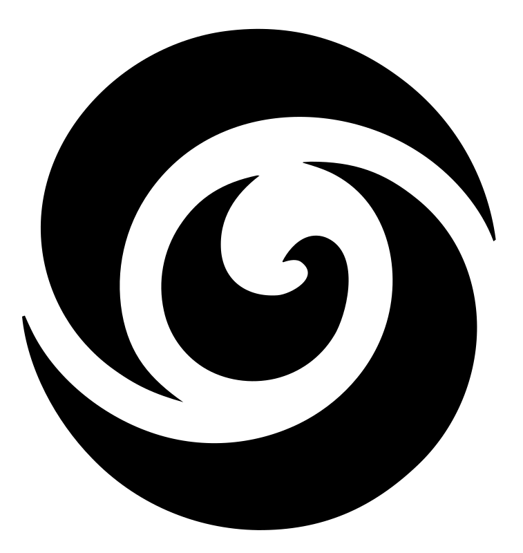 Spiral Wave Negative Space Logo
