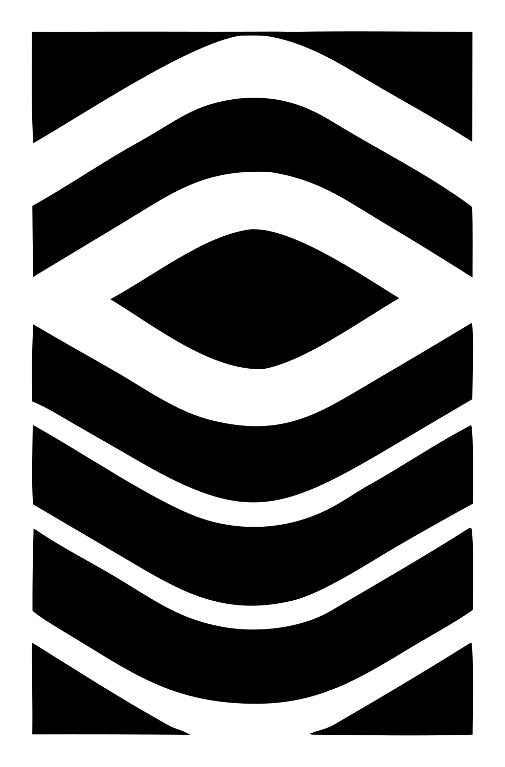 Wave Stack Sushi Roll Logo #ffffff/#000000