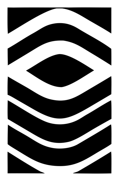 Wave Stack Sushi Roll Logo #ffffff/#000000