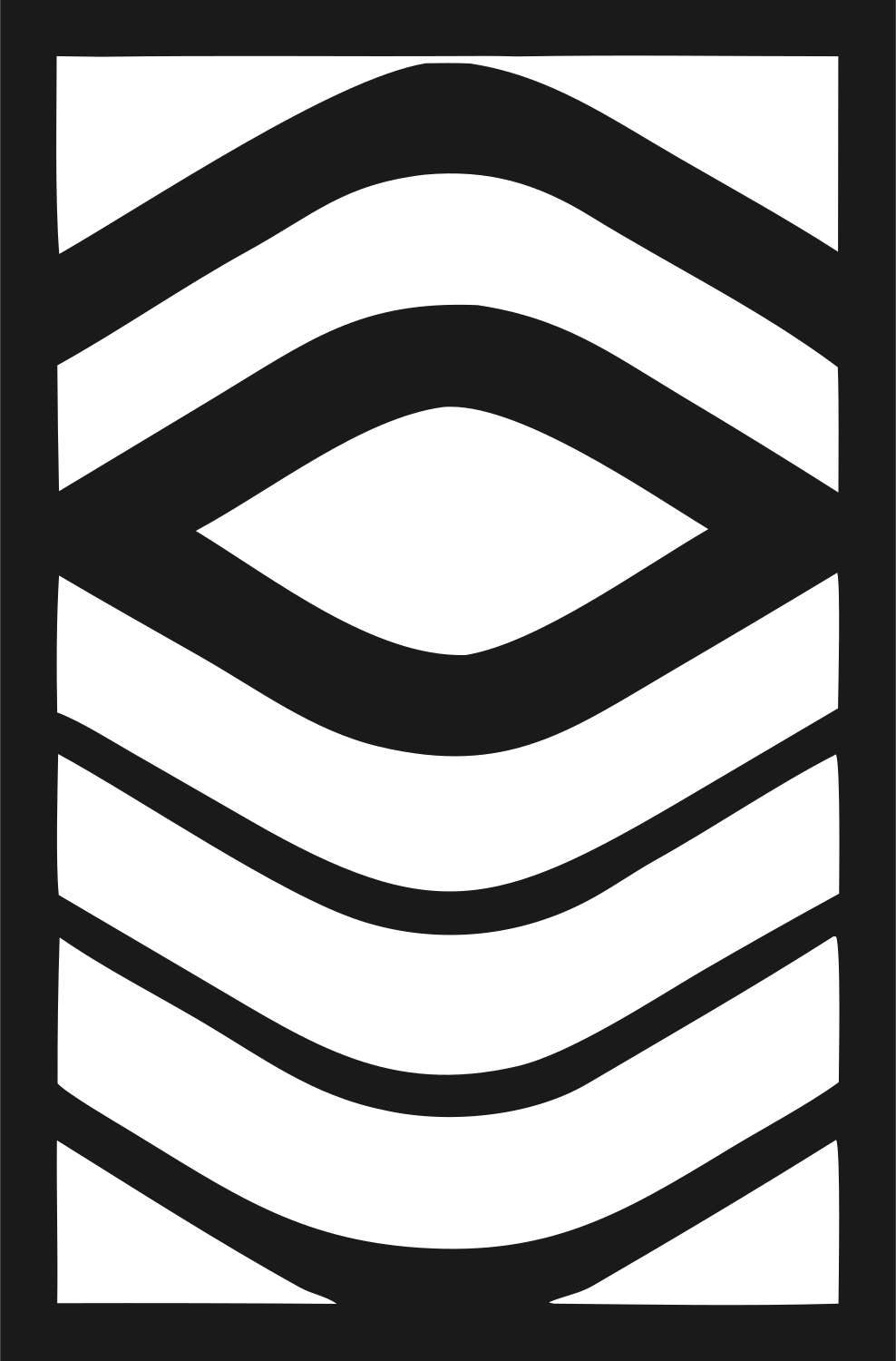 Wave Stack Sushi Roll Logo #1a1a1a/#ffffff