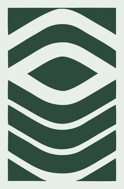 Wave Stack Sushi Roll Logo #e8efe9/#2d4a3e