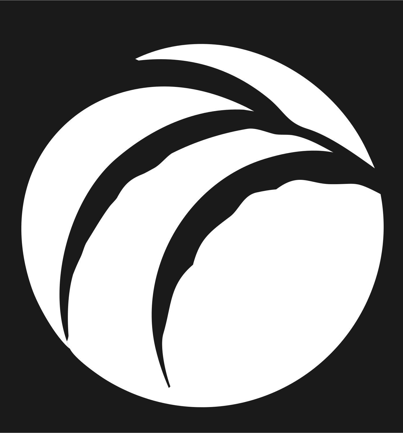 Claw Slash Circle Logo #1a1a1a/#ffffff