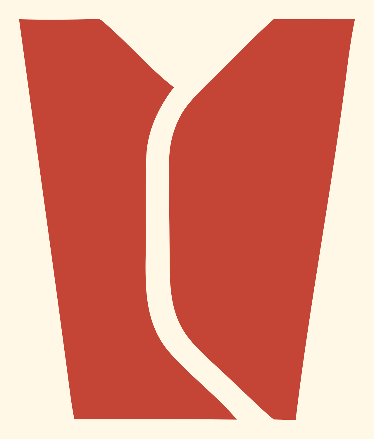 Taco Shell Split Logo #fff8e7/#c44536