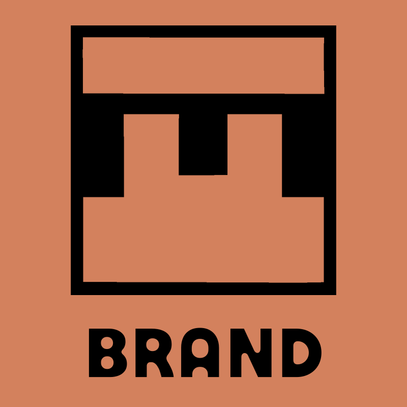 Brutalist Taco Stack Logo preview