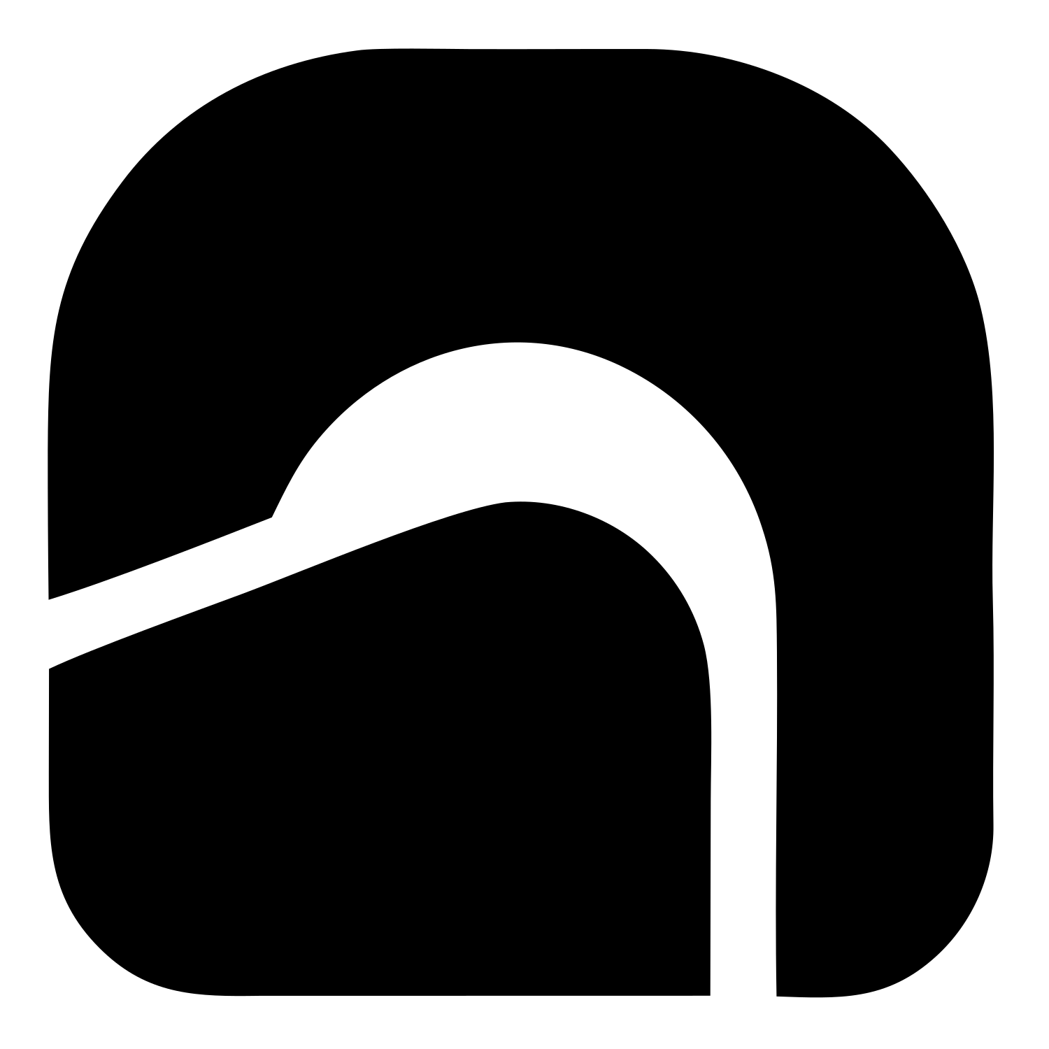 Rounded Square Arch Logo #ffffff/#000000