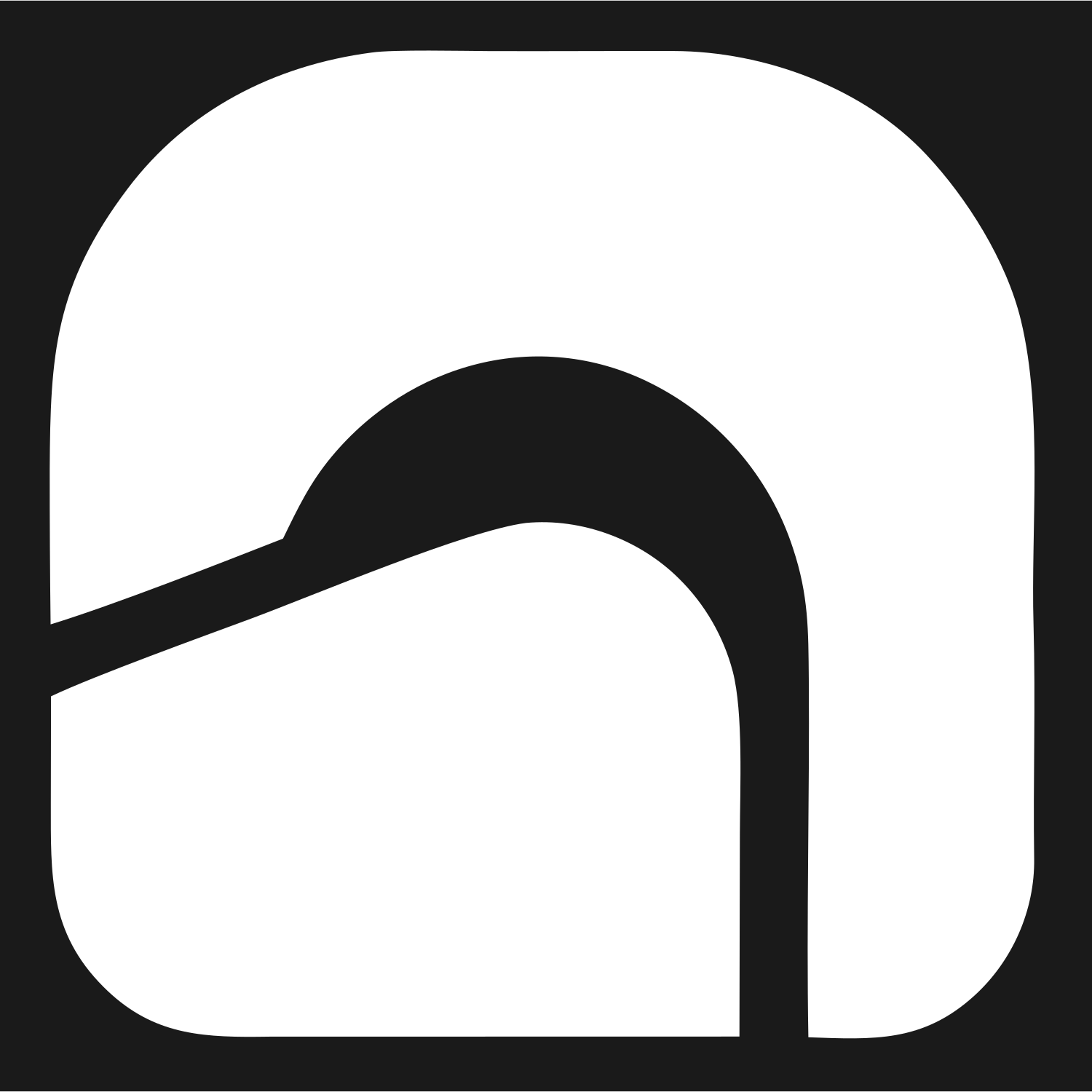 Rounded Square Arch Logo #1a1a1a/#ffffff