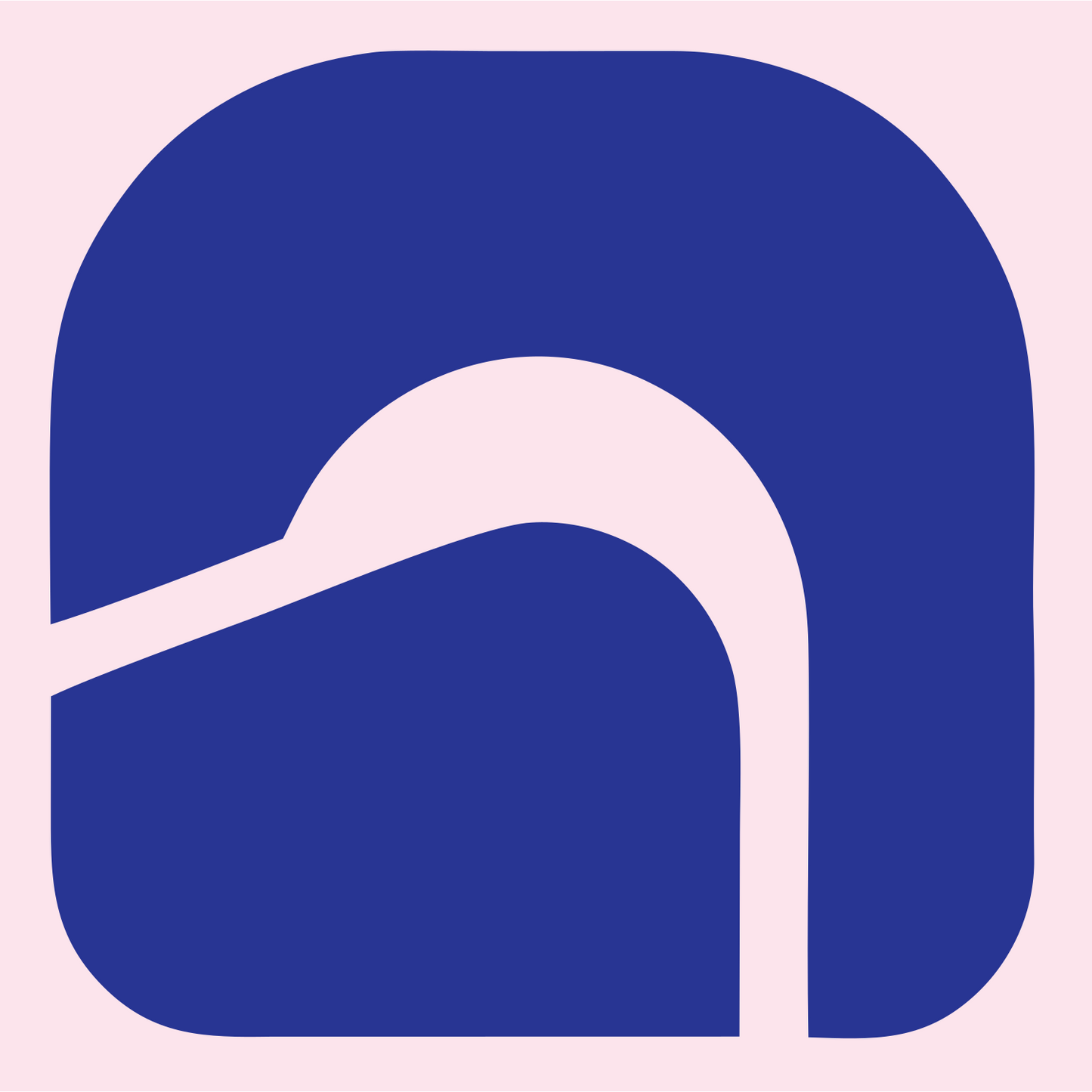 Rounded Square Arch Logo #fce4ec/#283593