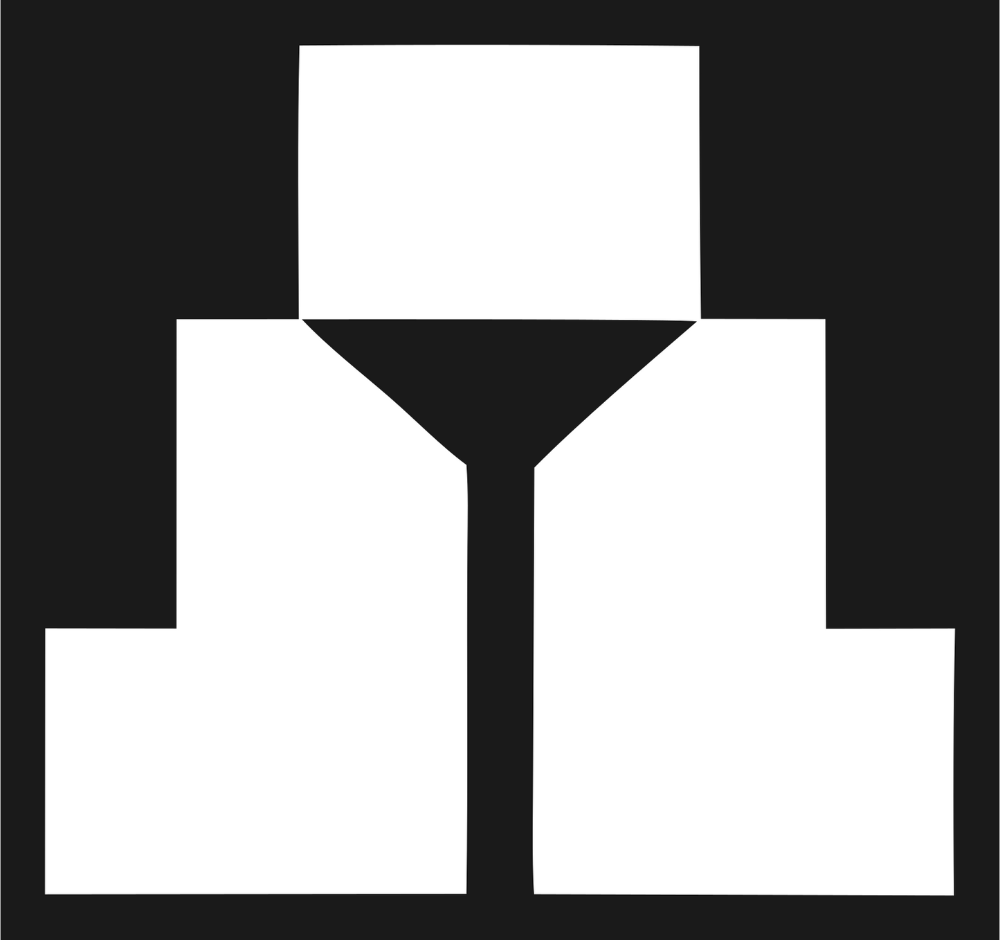 Block Pyramid Taco Logo #1a1a1a/#ffffff