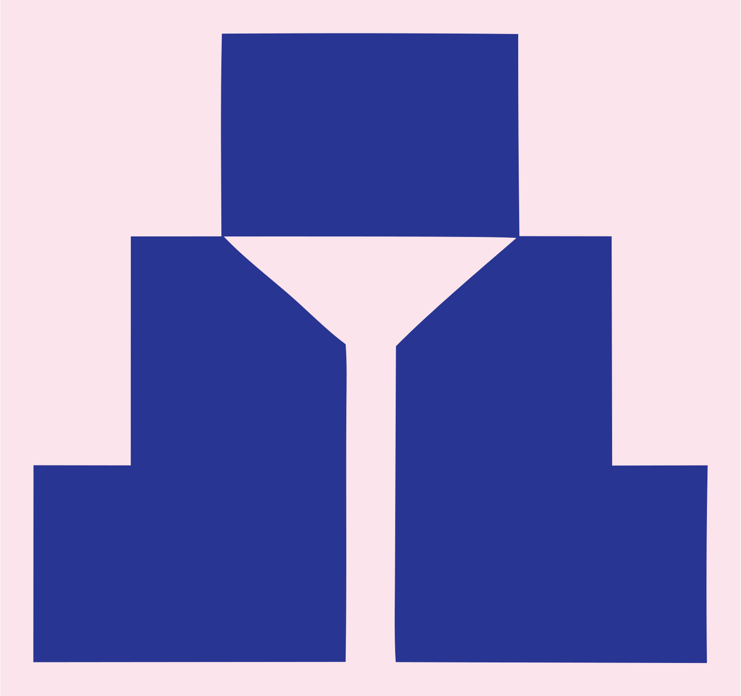 Block Pyramid Taco Logo #fce4ec/#283593